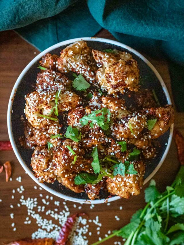 Sticky Gochujang Cauliflower Wings Air Fryer We All Eat Together 0840